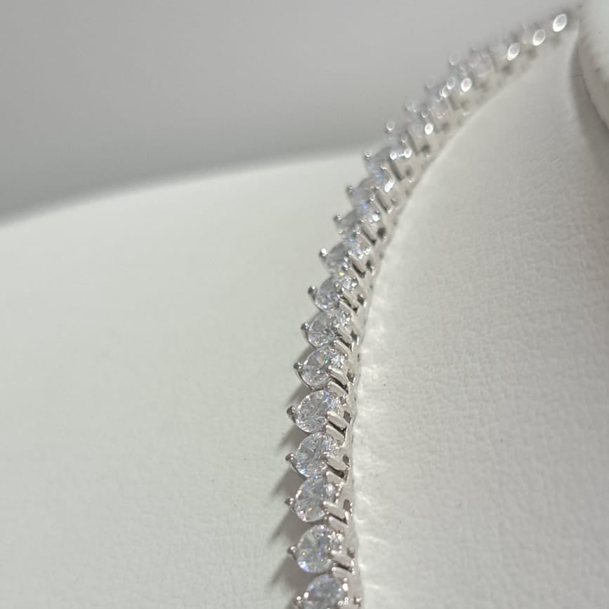 Colar Riviera 3P Ródio