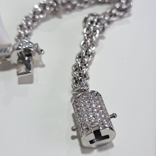 Bracelete Fecho Cravejado Ródio