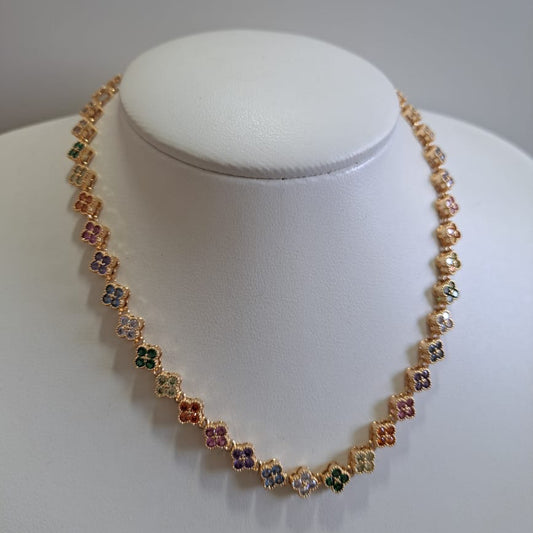 Colar Flower Colors VC Dourado