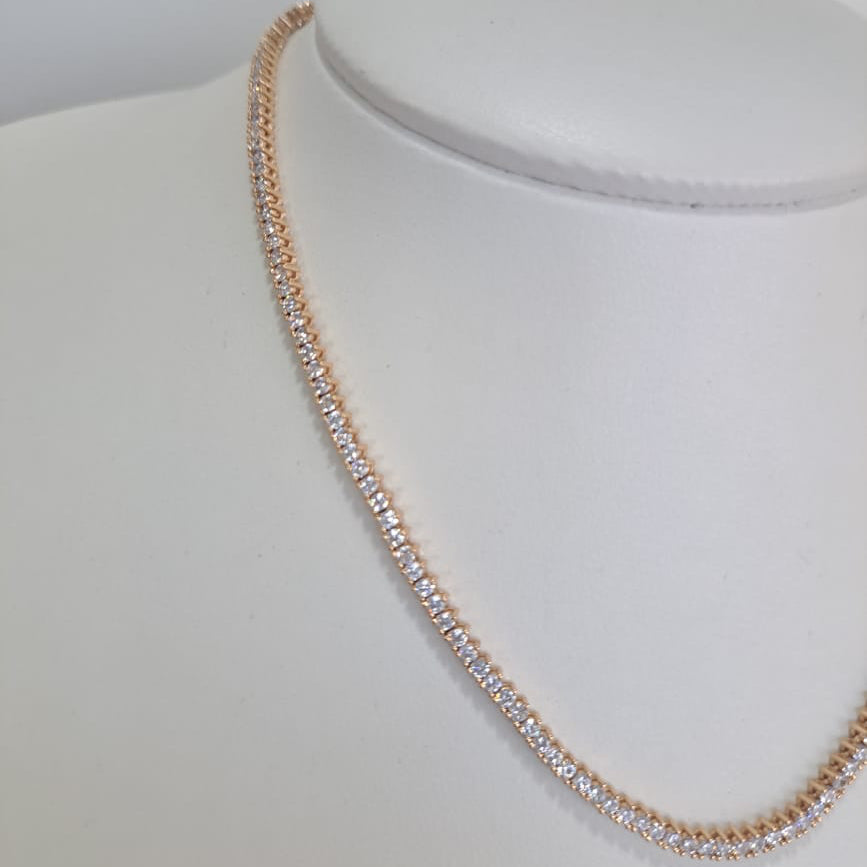 Colar Riviera Choker 3P Dourada