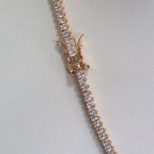 Colar Riviera Choker 3P Dourada