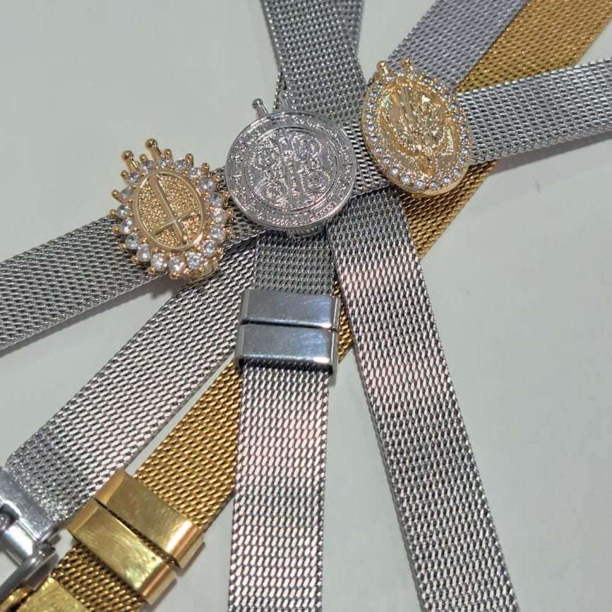 Pulseira Aço Fivela Prata