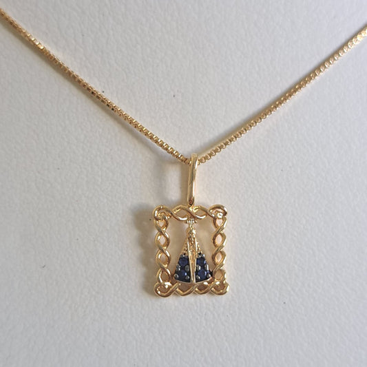 Colar Religiosos Nossa Senhora Aparecida Emoldurada