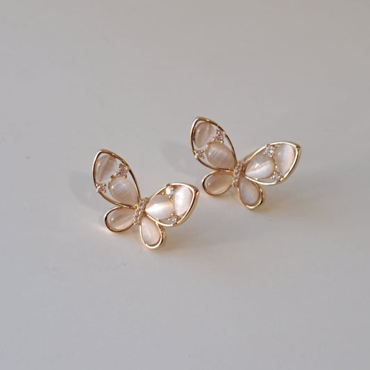 Brinco Borboleta Olho de Gato