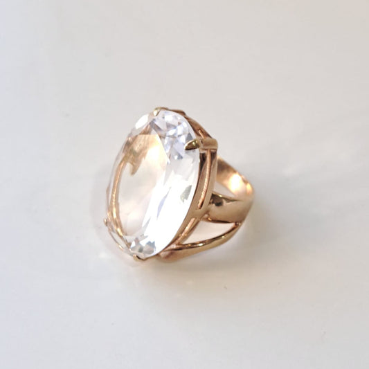 Anel Cristal Oval