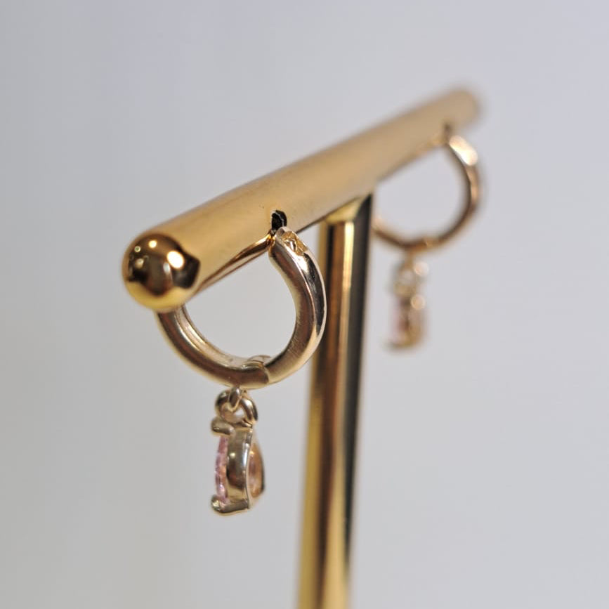 Brinco Argola Infantil  Pingo Rosa