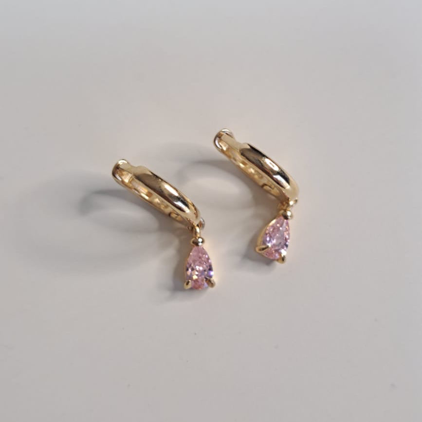 Brinco Argola Infantil  Pingo Rosa