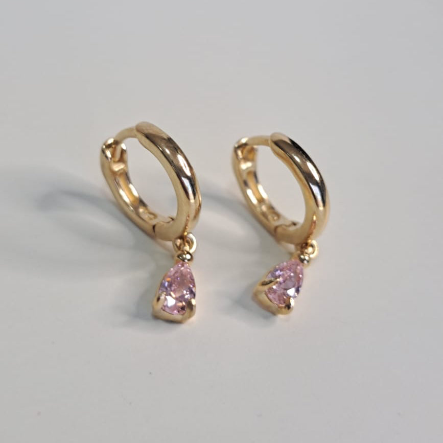 Brinco Argola Infantil  Pingo Rosa