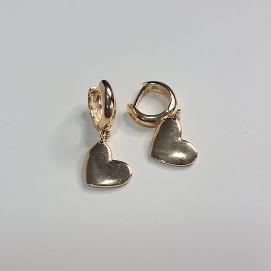 Brinco Infantil Argola Pingente de Coração