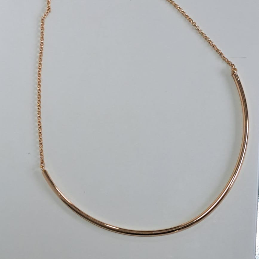 Colar Meio Aro Dourado