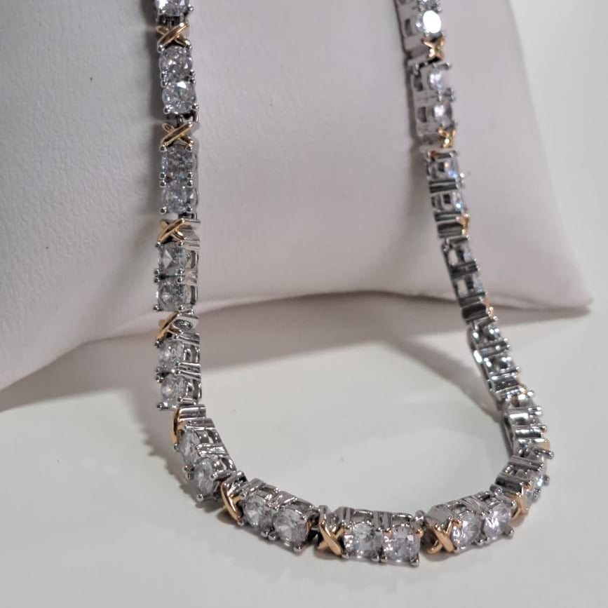 Colar Riviera X Ródio