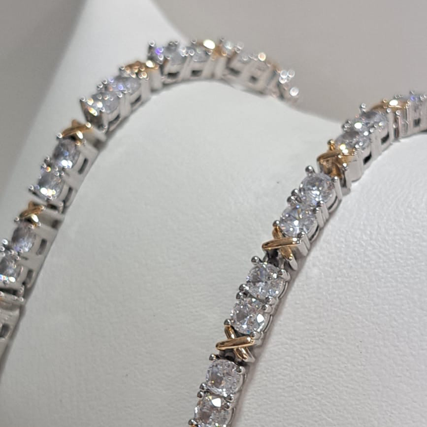 Colar Riviera X Ródio