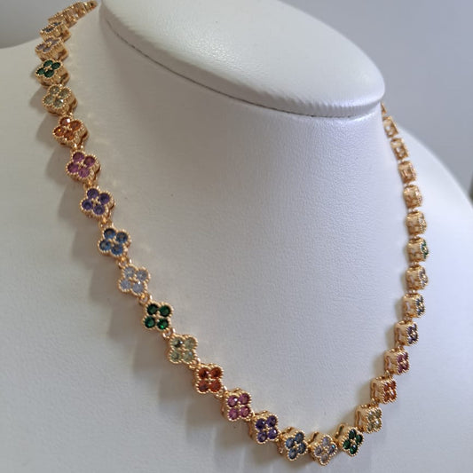 Colar Flower Colors  VC Dourado