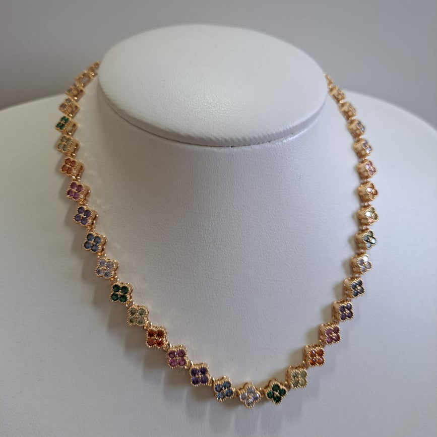 Colar Flower Colors  VC Dourado