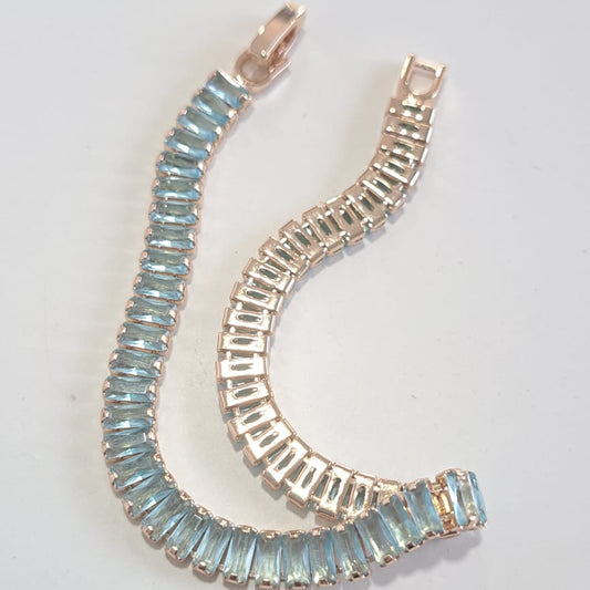 Pulseira Navete Azul Dourada