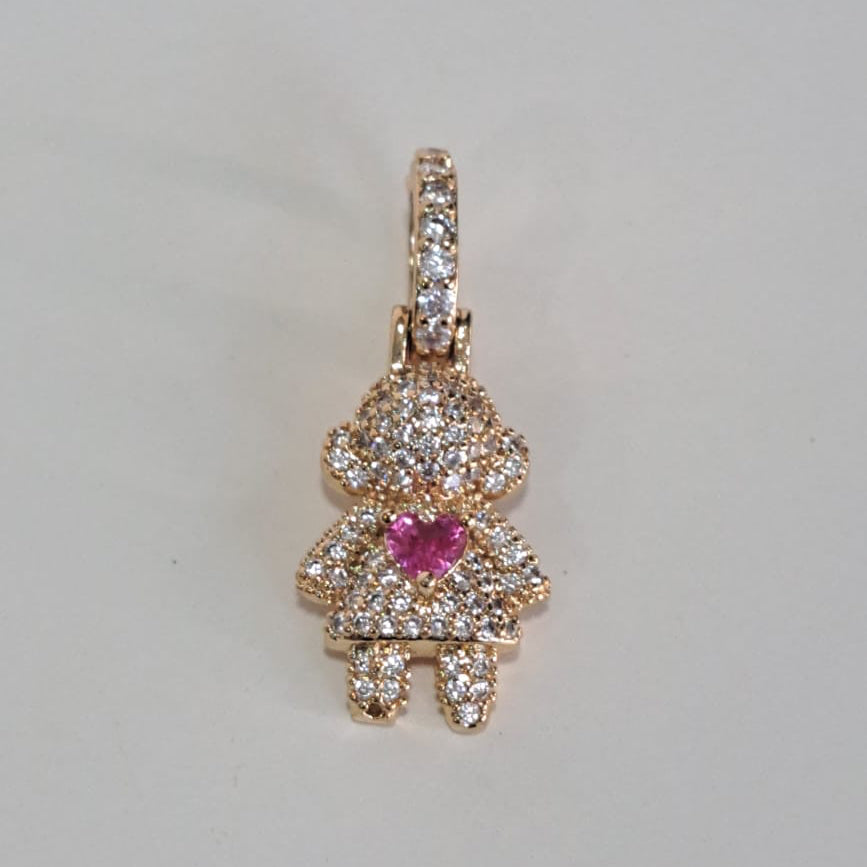 Pingente Filhos Cravejado Menina