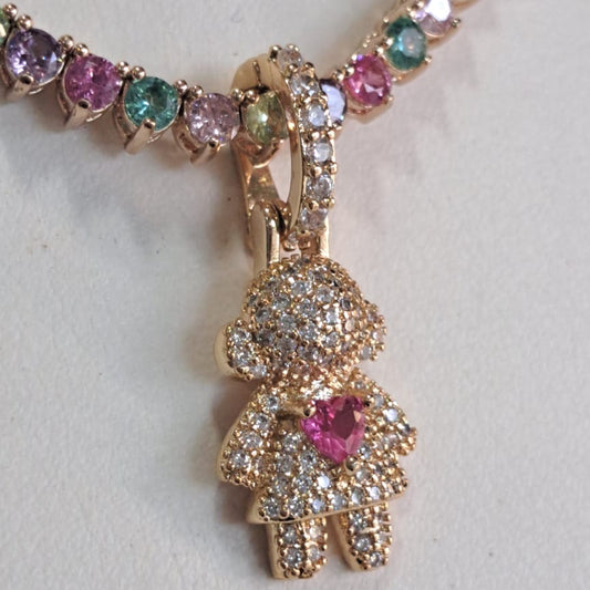 Pingente Filhos Cravejado Menina