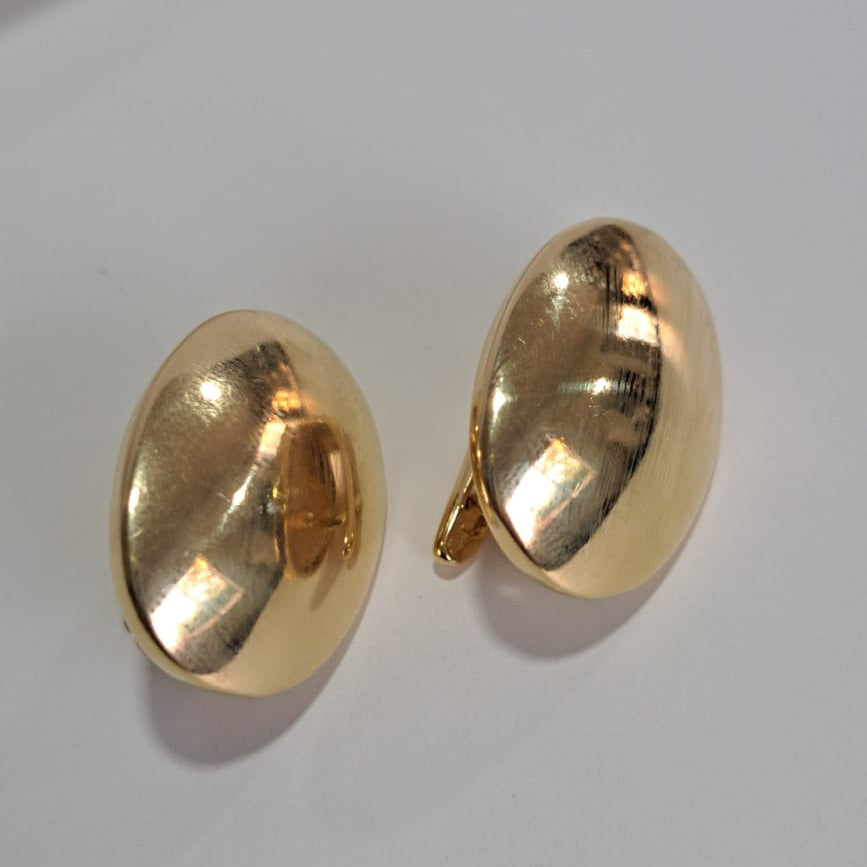 Brinco Oval Ouro Click