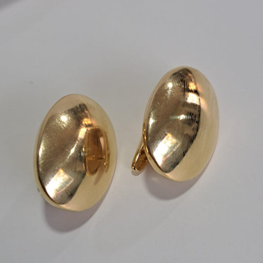 Brinco Oval Ouro Click