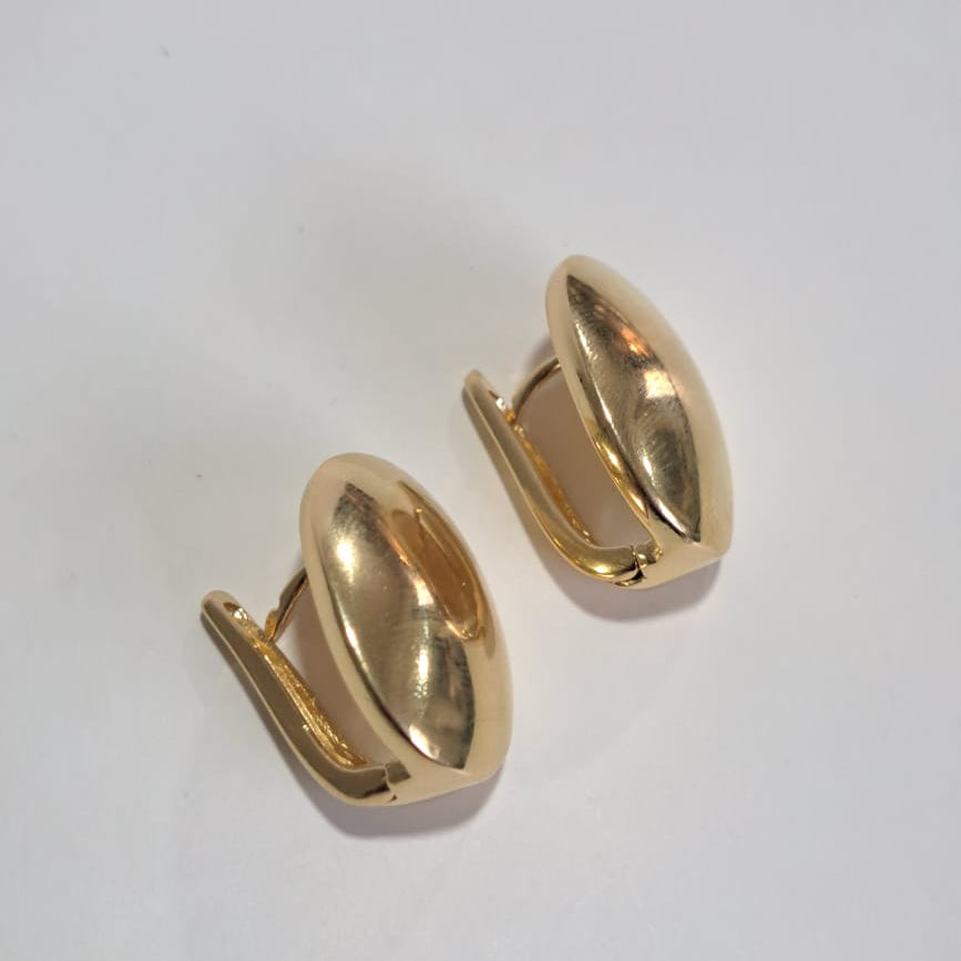Brinco Oval Ouro Click