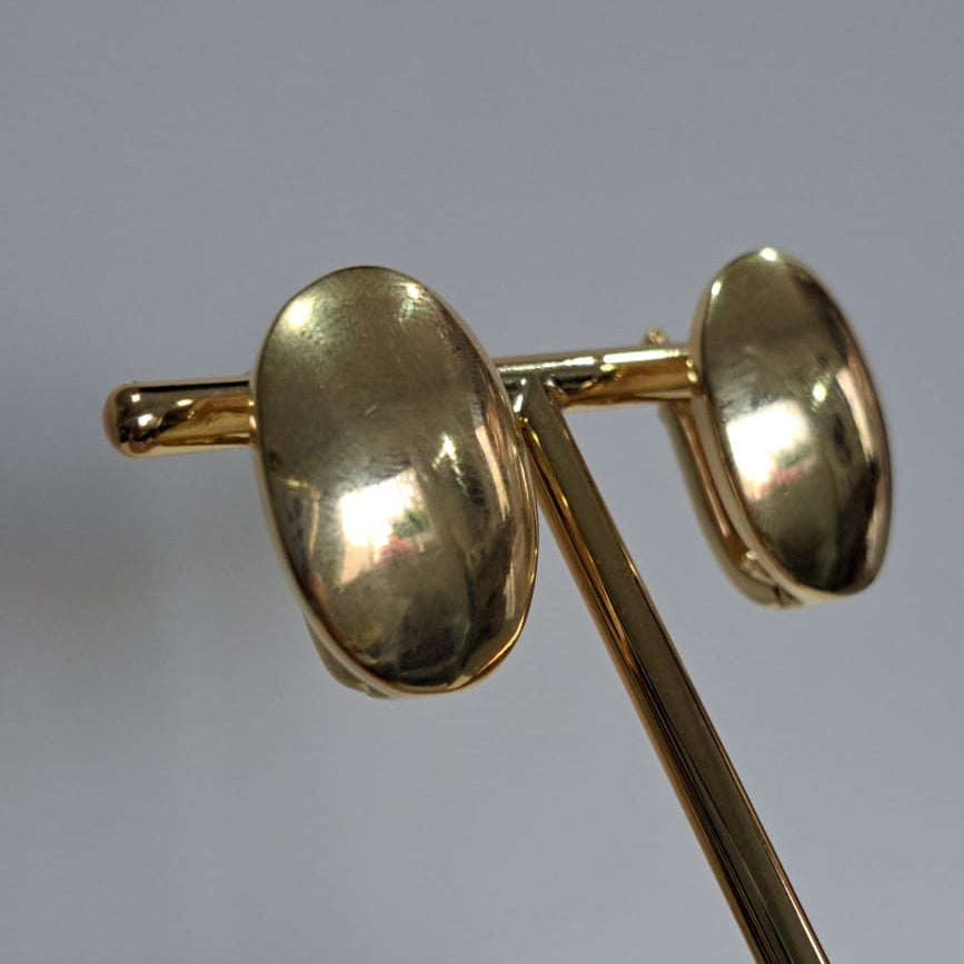 Brinco Oval Ouro Click