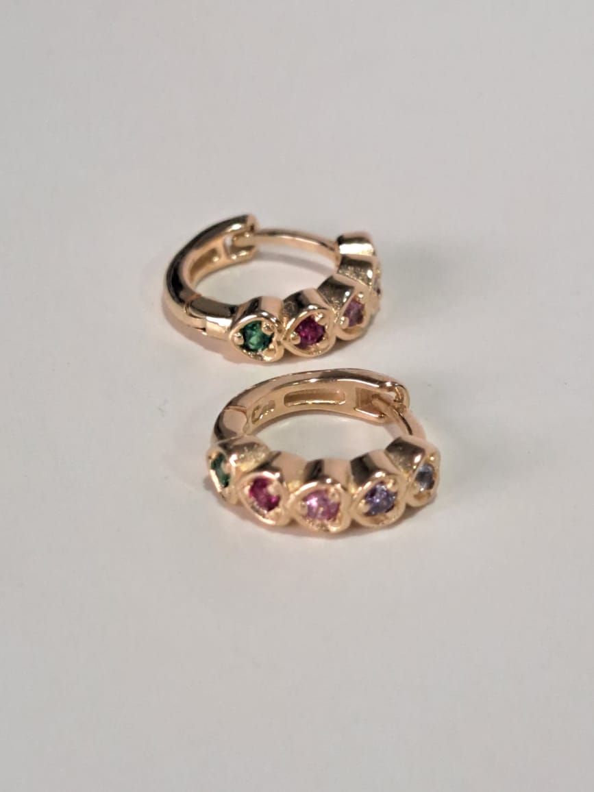 Brinco Baby Argola Colors Dourado