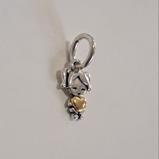 Berloque Coleção Dora Menina Coração Dourado