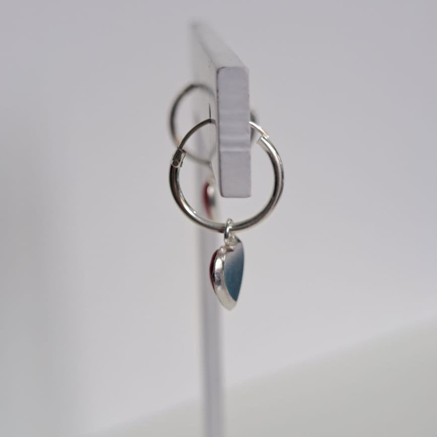 Brinco Argola Coleção Dora Coração Vermelho