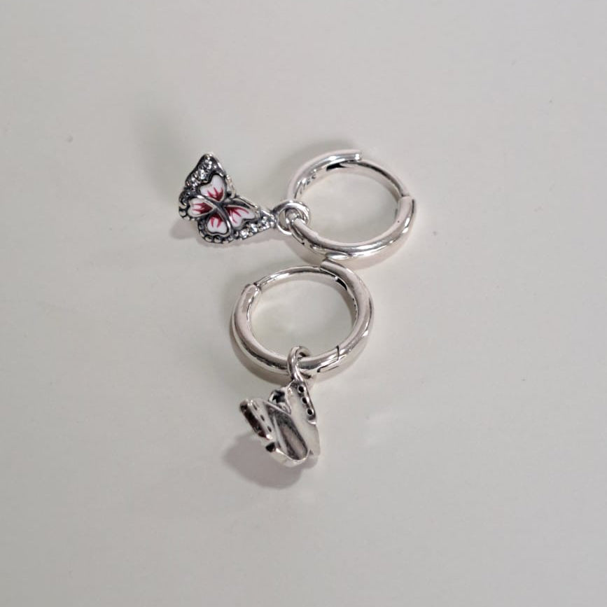 Brinco Argola Coleção Dora Borboleta Vermelha