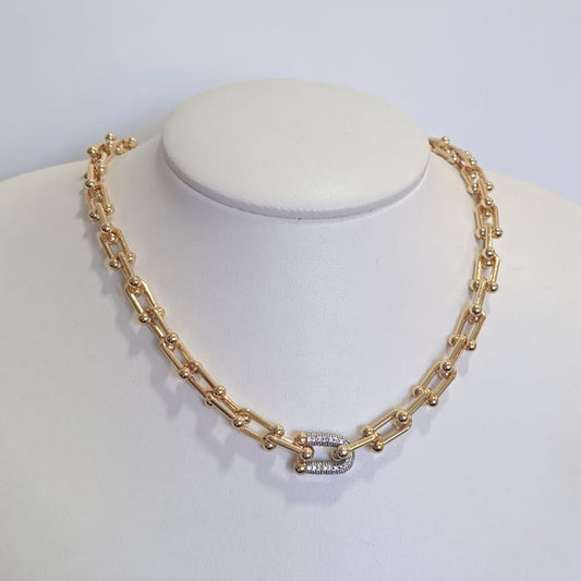 Colar U Cravejado CD