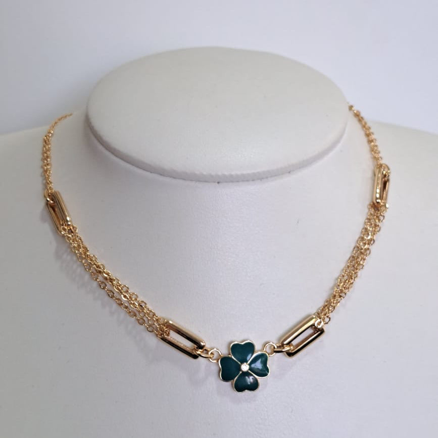 Colar Trevo Verde CD