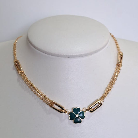 Colar Trevo Verde CD