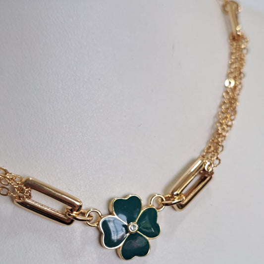 Colar Trevo Verde CD