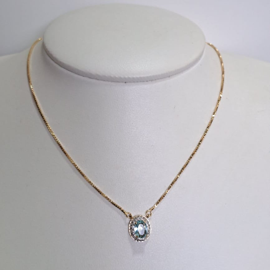 Colar Agua Marinha CD