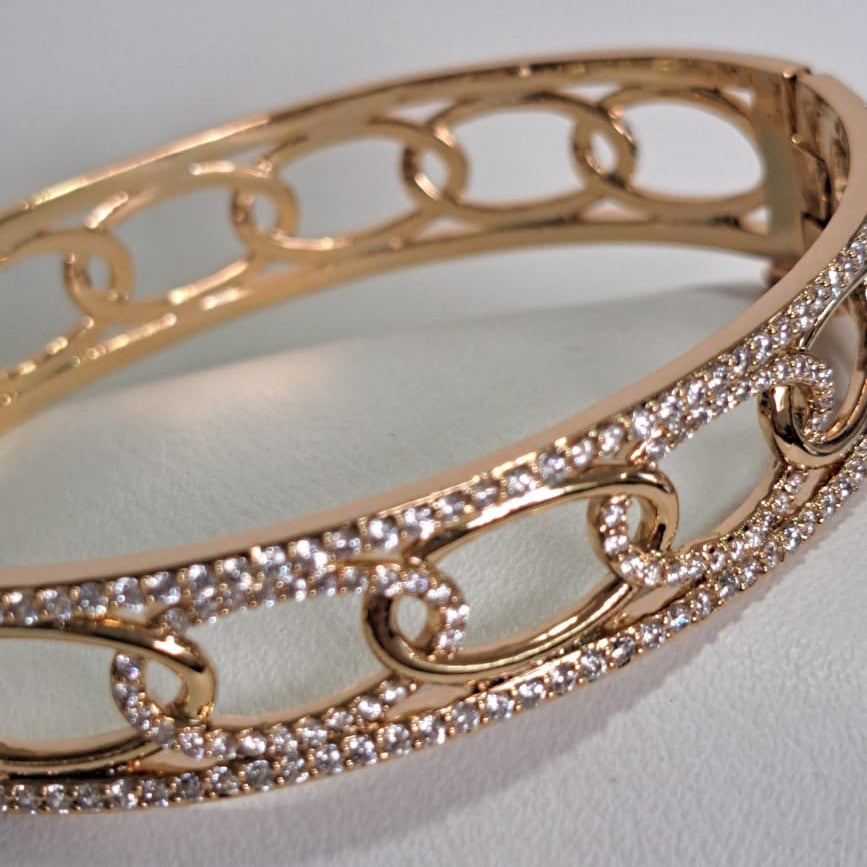 Bracelete Elos  Cravejado