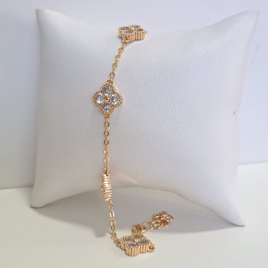 Pulseira Conjunto Especial Flor VC Zircônias