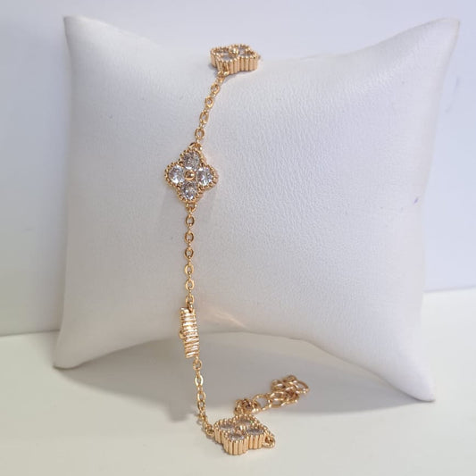 Pulseira Conjunto Especial Flor VC Zircônias