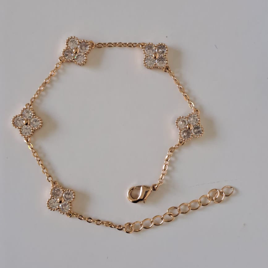 Pulseira Conjunto Especial Flor VC Zircônias