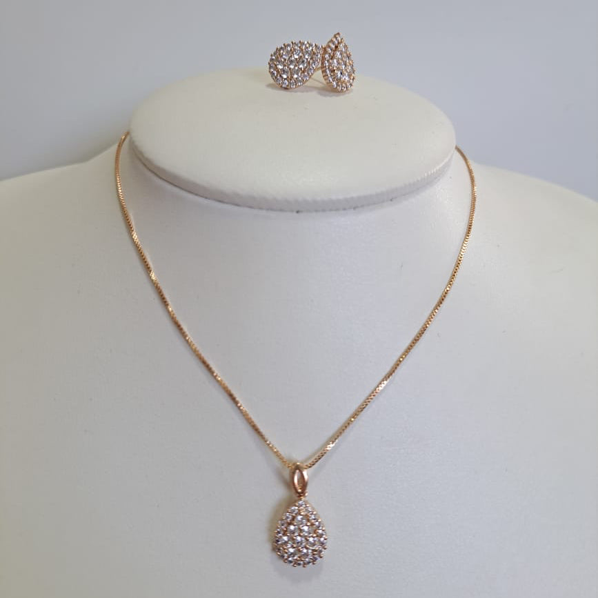 Conjunto Especial Gota Cravejada Zircônias