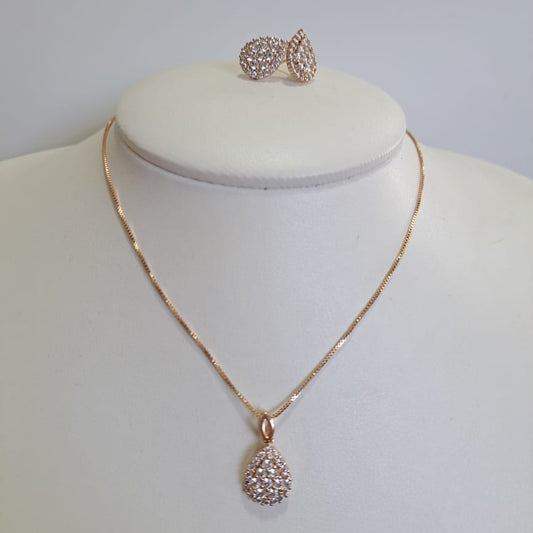 Conjunto Especial Gota Cravejada Zircônias