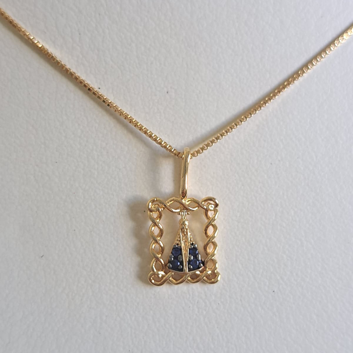 Colar Religiosos Nossa Senhora Aparecida Emoldurada